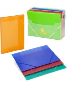 Exp 30 carpetas fº gomas solapas pp translucido surtidas